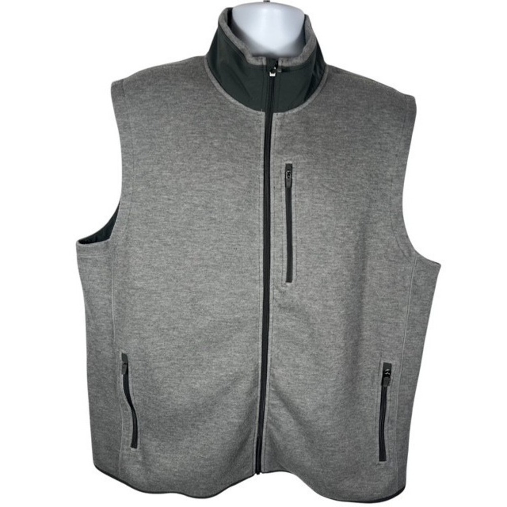 Vineyard Vines Mens Sz XL Mountain Sweater Fleece Vest Gray Classic Casual -1319